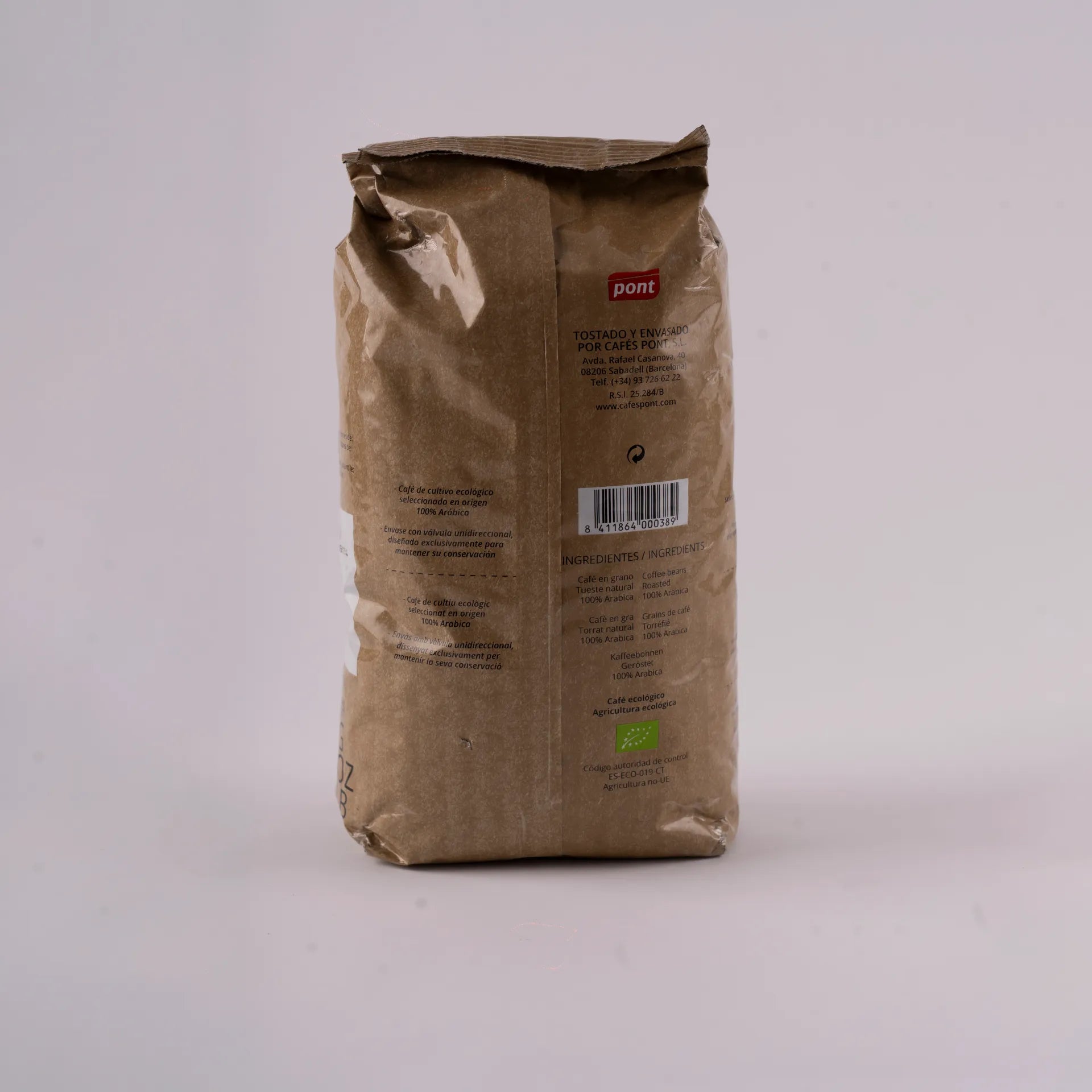 Pont NATUR Bio Coffee Beans 1kg
